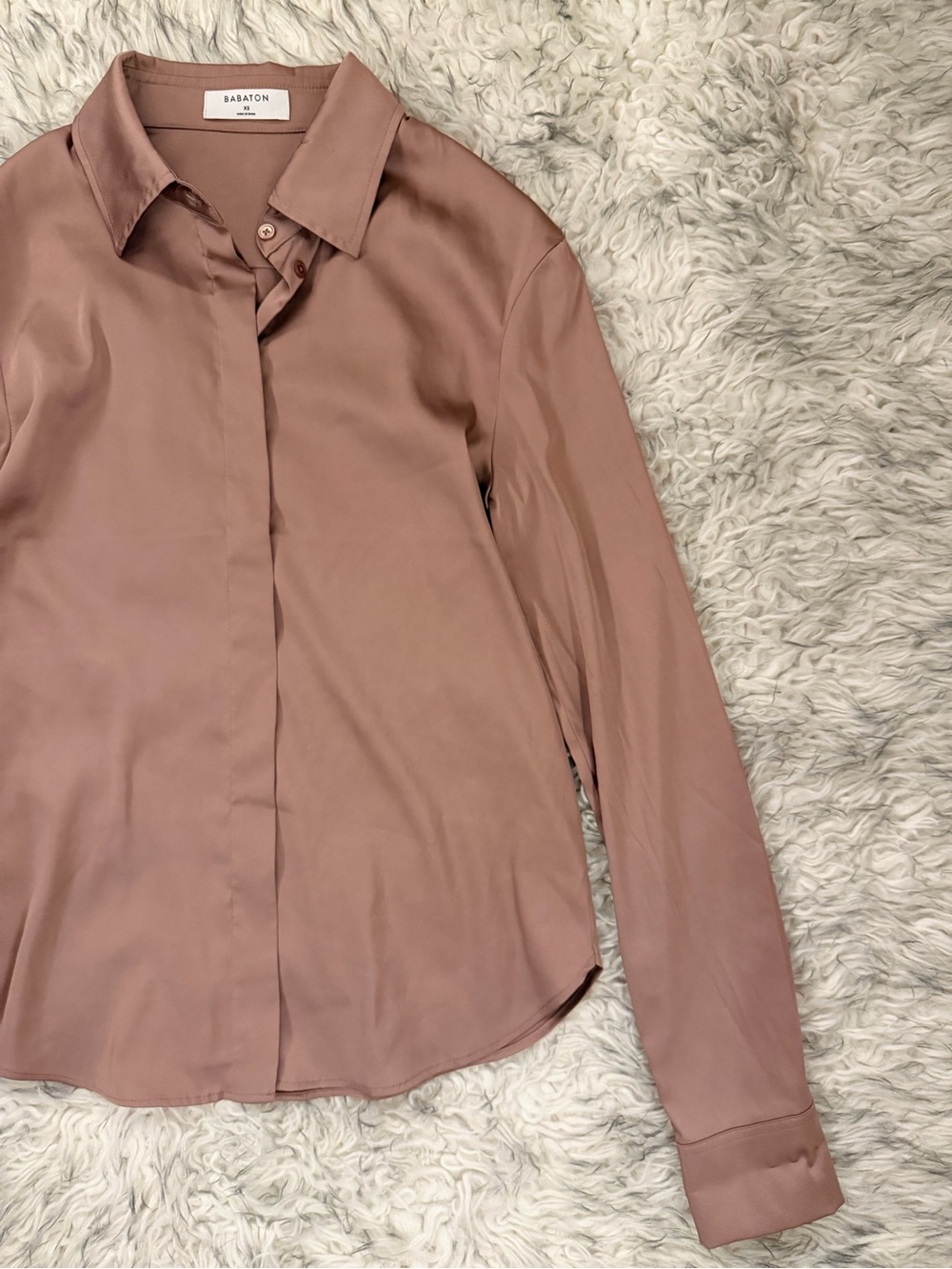 Babaton ‘Amargo’ Satin Blouse - Chesnut - Picture 2 of 6